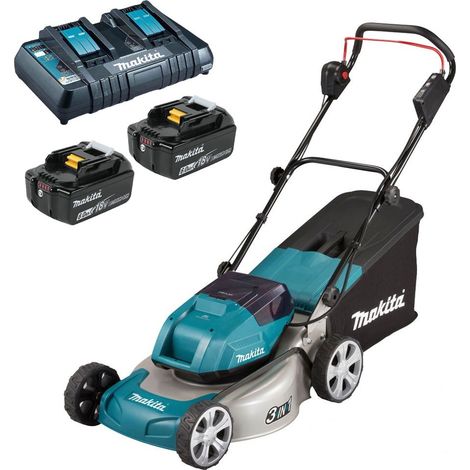 Makita DLM460PG2 18v / 36v LXT Cordless Lawn Mower 2 x 6.0ah Battery + Charger (1/4)
