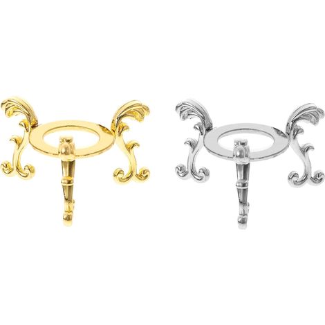 2pièces Piédestal Fer Forgé Pour Boules De Cristal Base Raffinée Fer Piédestal Délicat Pour Décoration Intérieure (1/5)