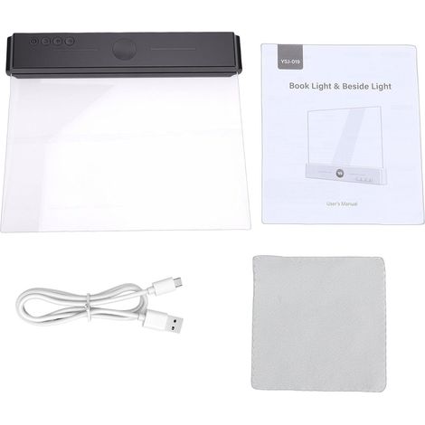 Lampe de lecture plate à panneau Transparent, éclairage LED avec (1/5)