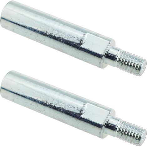 Rallonge pour meuleuse d'angle en acier argenté, adaptateur de polissage pour filetage M10, compatible avec les meuleuses d'angle ou polisseuses 100 (1/4)