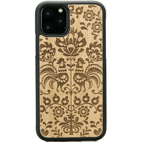 Custodia in legno per iPhone 11 PRO POLACCO FOLK ANIEGRE (1/3)