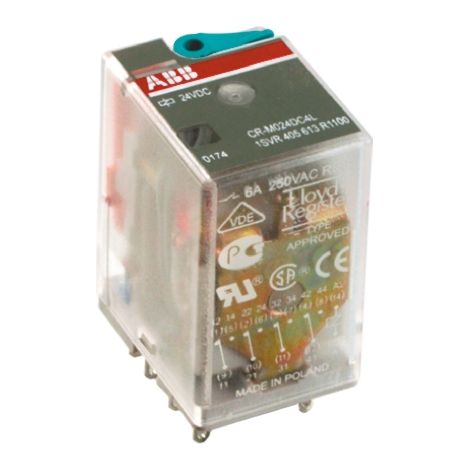 Relais Miniature débrochable 230VAC 4rt 250V 6A 1SVR405613R3000 ABB 240561330