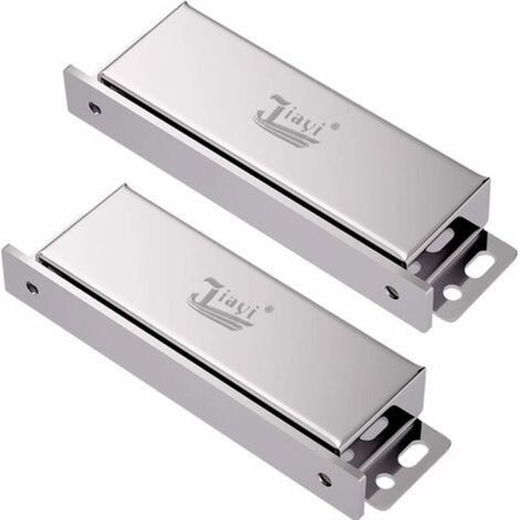 Aiperq Loquet Magnetique Porte 2 Pièces Aimant Pour Porte de Placard Acier Inoxydable Loqueteau Aimant Fermeture Meuble Aimant Puissant Robuste Jusqu’à 40kg pour Tiroirs Porte de Douche Aimanté Armoir (1/4)