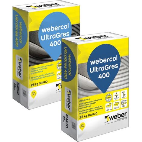 Webercol ultragres 400 adesivo cementizio bianco sacco kg 25 C2TES1