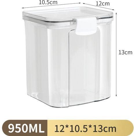 Boîtes de conserve scellées de céréales et de céréales diverses stockage de cuisine boîtes de conserve en plastique transparentes boîte de collations marchandises sèches boîtes de stockage de thé ense (1/5)
