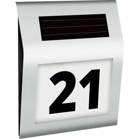 Numéro de maison solaire LED en acier inoxydable, éclairage du numéro de maison, du numéro de rue et du nom de la rue, étanche, Retoo