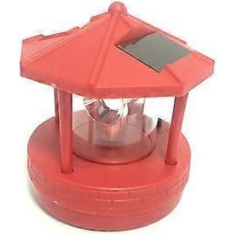 Mittlerer Solar-Leuchtturm SZTXJ – Garten-, Rasen-, Terrassen- und Hofdekoration – Drehbarer und wasserdichter roter LED-Solar-Leuchtturm für den Außenbereich (1/5)
