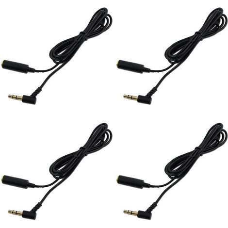 Compatible avec 4 câbles d'extension audio de remplacement neufs de 3,5 mm, adaptés aux casques EAR OE. (1/3)
