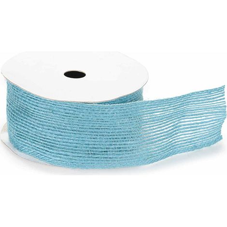 Nastri in juta color turchese, mm 40 x 10 mt
