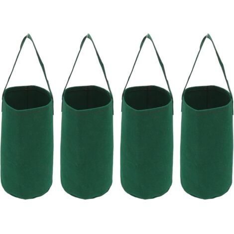 Ensemble de 4 pots de fleurs inversés, sacs de culture de fraises de tomates de jardin suspendus, sacs de culture suspendus (1/5)