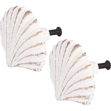 Poignées de tiroir GARVALON en forme coquillage, lot 2, 6,5 x 5 (1/5)