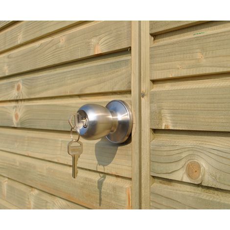 Alpholz Gerätehaus QB Gartenhaus aus Holz in Braun, Holzhaus mit 28 mm Wandstärke, Blockbohlenhaus mit Montagematerial