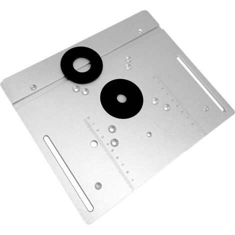 Plaque D'insertion de Table de Routeur 2 en 1, Planche à Rabat en Alliage D'aluminium pour Machine de Découpage, pour Machine à Bois (1/3)