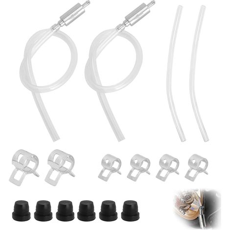 2 Pièces Purgeur de Frein, Kit Purge Frein, Purgeur-Frein Moto avec Valve Anti Retour, Purgeur-Frein Voiture Tuyau Transparent pour Moto Voiture Vélo Atelier (1/5)