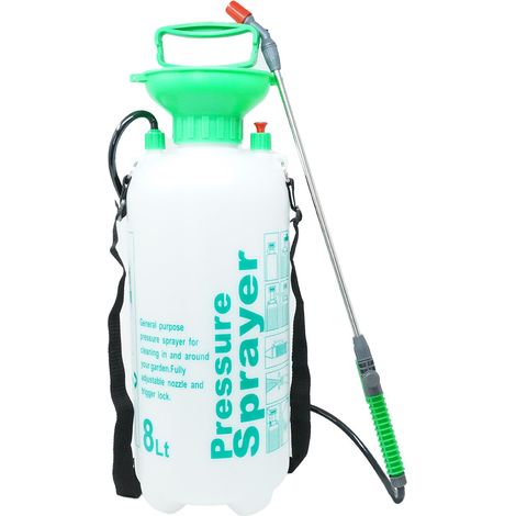 Dapetz ® Pressure Sprayer 8l Bottle Water Spray Pump For Fertiliser, Pesticides, Fungicides, Cleaning Weed Killerspump Action Pressure Sprayer Watering Plants Indoor Or Outdoor. (1/5)