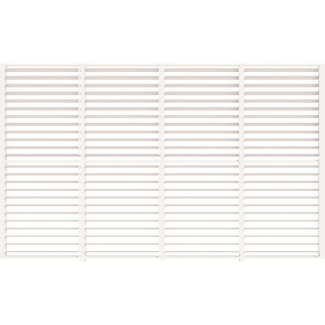 PRIMEYARD 4-teilige Lamellenwand aus Aluminium - verstellbares Paneel in Weiß für Pergola Deluxe