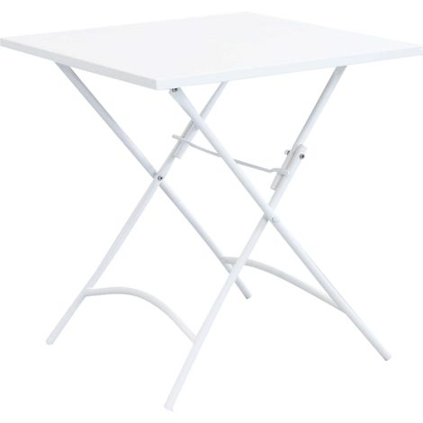 Tavolo quadrato 70x70 cm chiudibile da esterno per bar e pub con struttura e piano in acciaio Bistrot -  White
