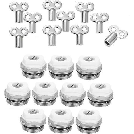 Radiator bleed vanne 1 2 pouces avec 5 keys copper chauffant évacuation wrench (1/5)