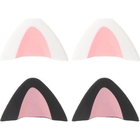 Oreilles de Chat en Silicone 2 Paires, pour Casque Audio  Accessoire Décoratif pour Gaming et Usage Quotidien, Installation Facile, Garde Sa Forme, Style Ludique (1/5)