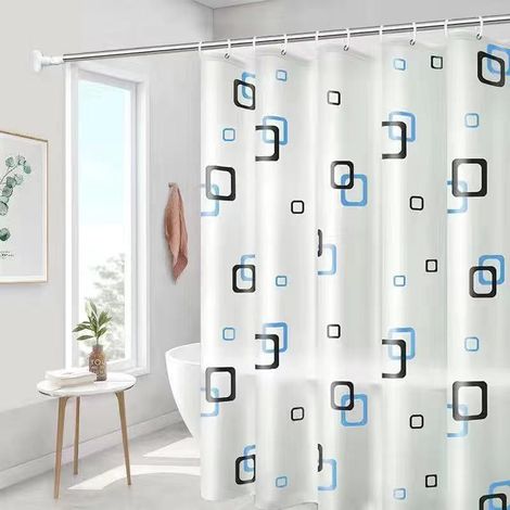 Rideau de douche en plastique EVA imperméable - 180 cm x 180 cm