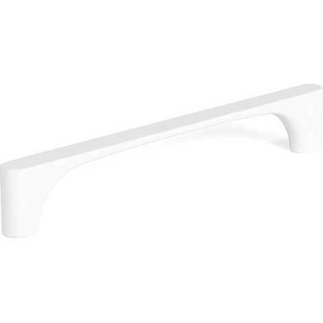tirador valle de zamak 128 mm - acabado gris, negro, blanco u oro para muebles contemporáneos acabado blanco mate