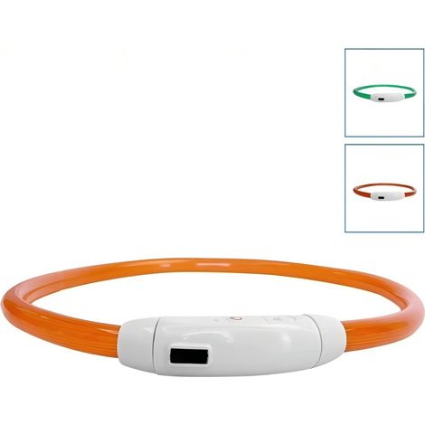 Collier LED rechargeable USB pour chien avec 3 modes d'éclairage (1/4)