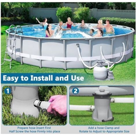 Aufstellpool-Schlauch – 32 mm – Flexibel und auslaufsicher – Praktisches Ersatzset (1/3)