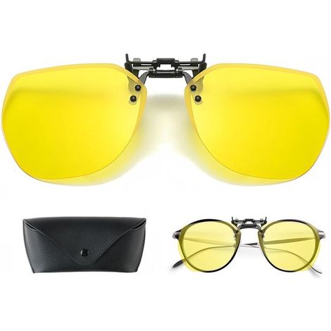 Lunettes de nuit Plus avec verres polarisés jaunes pour hommes et femmes - Certifiées CE - Vision nocturne - Anti-éblouissement (1/5)