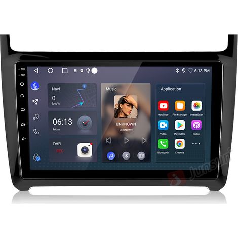 Hexinex Autoradio 9" carPlay DAB+ Android 15 2+64 Go avec GPS Wi-Fi RDS et Bluetooth pour VW Polo 6R 6C 2008–2020 (1/5)