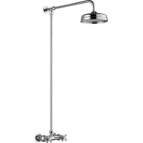 Thermostatic Exposed Shower Valve & Rigid Riser Kit - Chrome