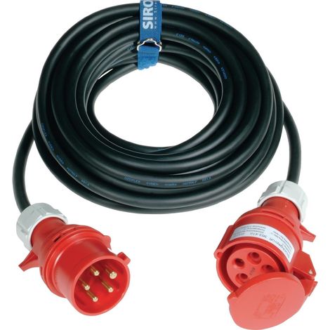 FP – Rallonge CEE 16 A 400 V 10 m H07RN-F 5 x 2,5 mm² noir IP44 – Indice de protection IP44 pour extérieur – Câble robuste pour chantiers humides (1/5)