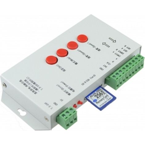T-1000S controlador DMX512 programable para led RGB con tarjeta de memoria  WS2811 WS2801 LPD8806 LP (1/4)