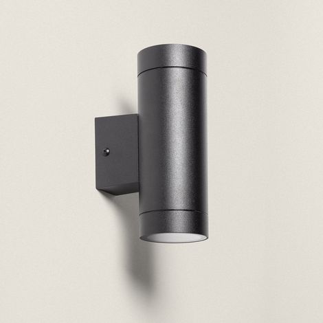Aplique de Pared Exterior Aluminio Iluminación Doble Cara Negro Oakham Negro