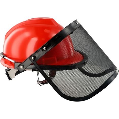 Casco Protettivo da Lavoro Elmetto Forestale con Visiera a Rete per Giardinaggio (1/5)