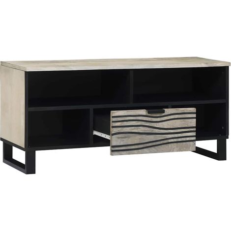 Unites TV,Banc Tv Moderne,Meuble De Rangement avec tiroir Blanc 105 x 33 x 46 cm Bois d'ingénierie CFW75709 (1/5)