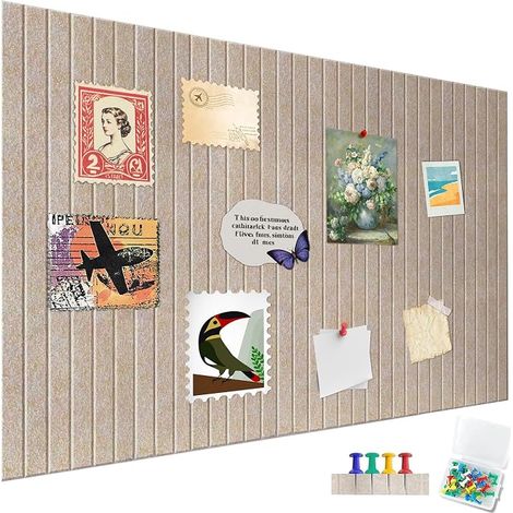 Large Cork Board 60 x 40 cm - Decorative Notice Board, Cork Wall Made (1/5)
