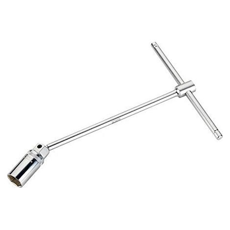 ALYCO 191695 - Llave magnetica articulada para bujias con mango en T Cr-V cromado 16 mm (1/2)