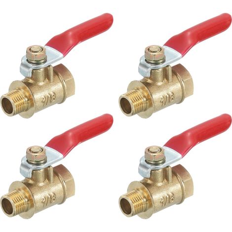 4Pcs Robinet à Bille Mini en Laiton Interrupteur d'Arrêt (1/5)