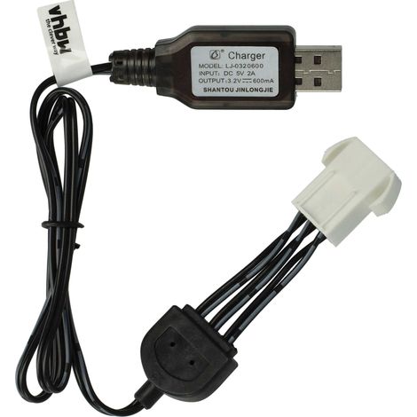 vhbw Charger compatible with Hosim Vatos 9116 RC Batteries with SM-6P Connector, RC Model Construction Battery Packs - 50 cm 9.6 V