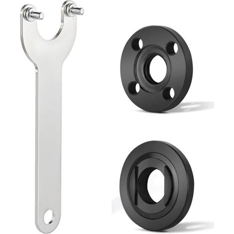 Grinder Bride Clé à Angle, Clé à Meuleuse pour Disqueuse, Rechange pour Meuleuse d\'Angle Accessoire, Écrous à Bride Compatible avec Milwaukee Ma-kita 193465-4 Bo-sch Black & Decker Ryobi 4.5"5" 5/8-1 (1/5)