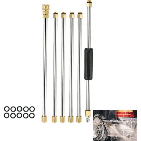 Ej.Life Kit d'extension pour nettoyeur haute pression 4000 PSI 1/4" avec joint torique, 6 lances d'extension (1/5)