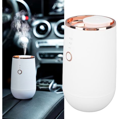 Difusor portátil de aceites esenciales para coche y hogar, blanco, 122 x 75 mm, ABS/PP, 2000 mAh, USB de 5 V, 2 botellas de 10 ml, con almohadilla antideslizante. (1/5)