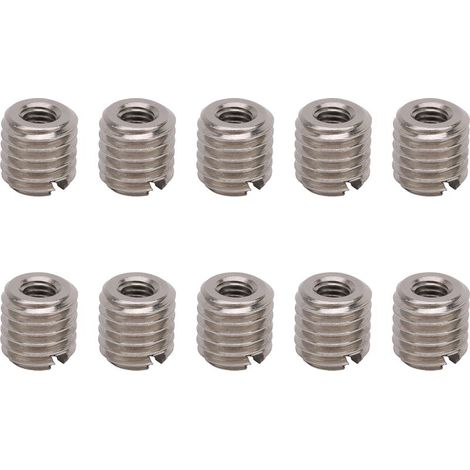 Inserts filetés, outils de réparation en acier inoxydable femelle M5x0.8 mâle M10x1.5 10 pièces (1/5)