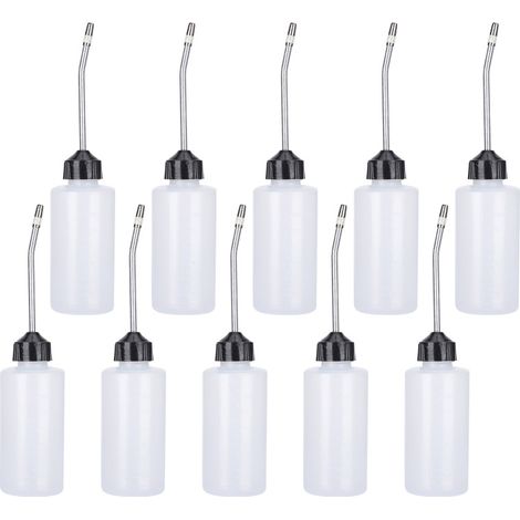 Paquete de 10 boquillas de 120 ml para máquinas de coser y planchas, fabricadas en plástico, para electrodomésticos de costura.