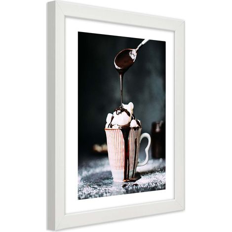 Quadro con cornice, Caffà¨ con marshmallow - 30x45 (1/5)