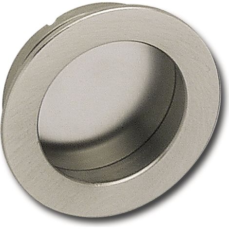 Poignée coquillage Ø 40 mm, entrée Ø 35 mm, laiton nickelé mat