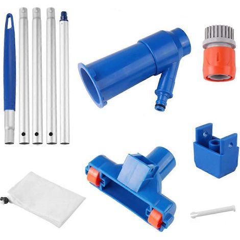 1 Set aspirateur de piscine flottant pour objets flottants, outil de nettoyage à succion pour tête de fontaine, brosse à vide standard américaine. (1/4)