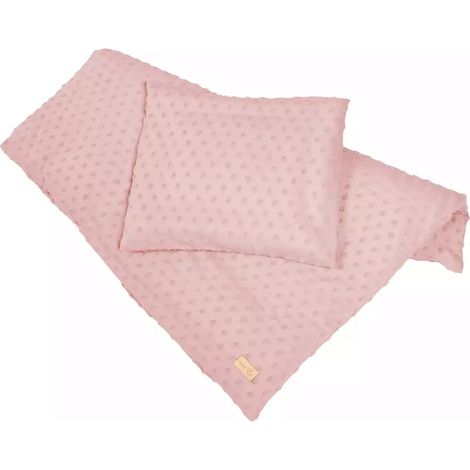 [GEBRAUCHT] B-Ware Roba Bettwäsche Set Garnitur Bezug Baby Bett Terry Dots Baumwolle Rosa Gots