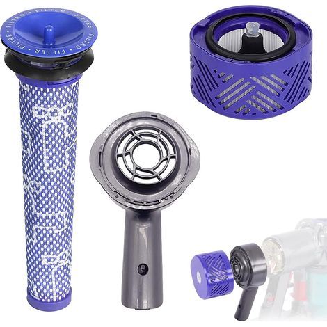 Couvercle Arrière de Moteur et Filtre de Rechange Kits, Filtre et Prefiltre Compatible avec Dyson v6, Accessoire pour Aspirateur Compatible avec Dyson V6/DC58/DC59/DC63/DC74 (3) (1/5)
