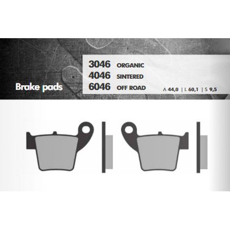 PASTILLAS DE FRENO BRENTA KH346 DE METAL SINTERIZADO (DORADO) PARA TODO TERRENO HONDA CR/CRF TRASERAS (FT 6046)